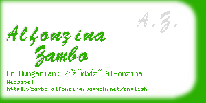 alfonzina zambo business card